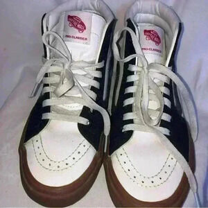 Black and White w/ Leopard Print Vans Unisex, Tag Sz 7 Men's